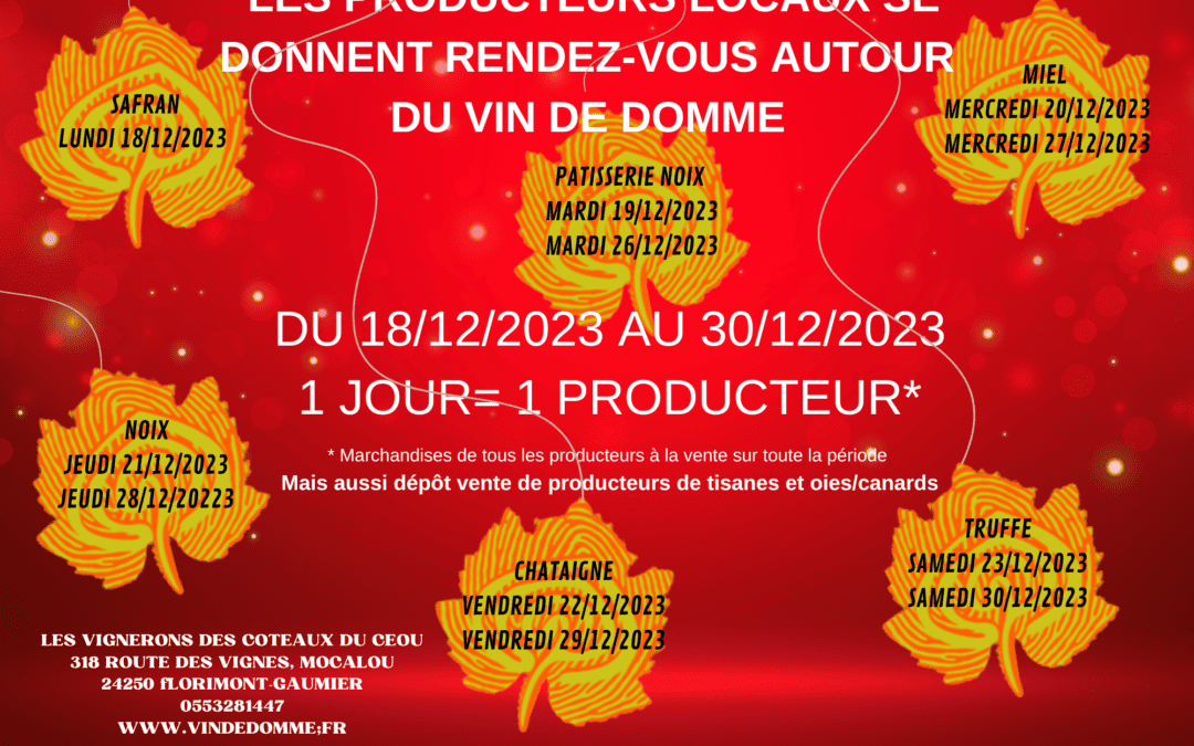 Marche de Producteurs Decembre 2023